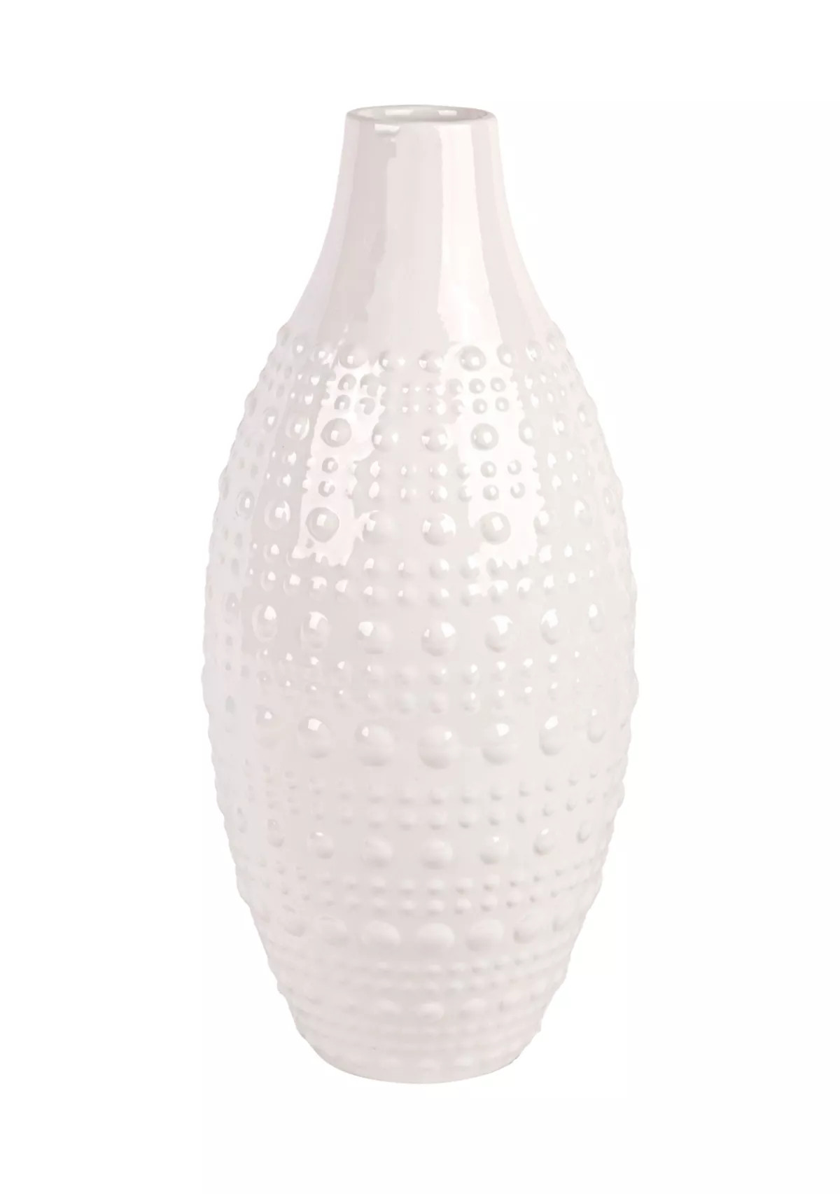 Ceramic Textured Hobnail Oblong Vase | Belk