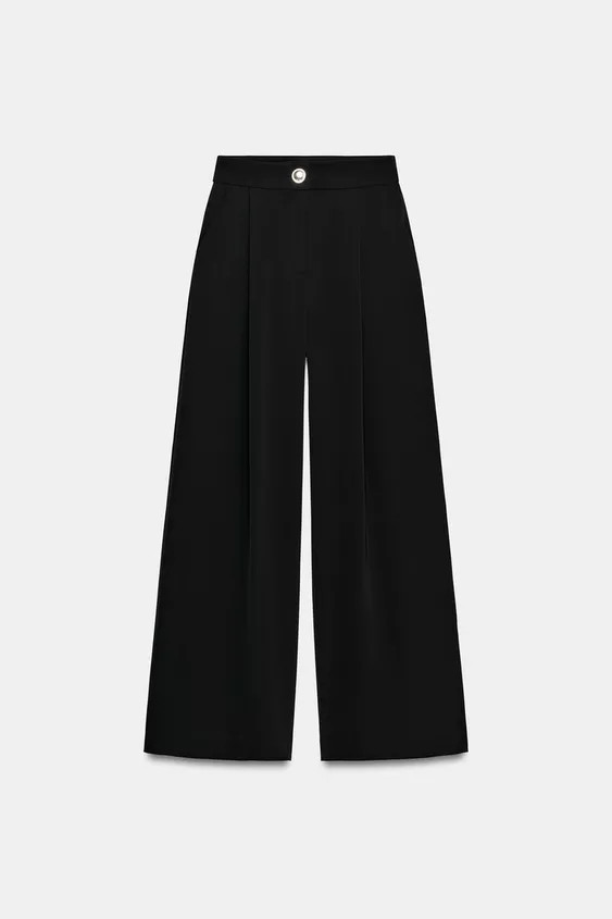 HOSE MIT HOHEM BUND | Zara US