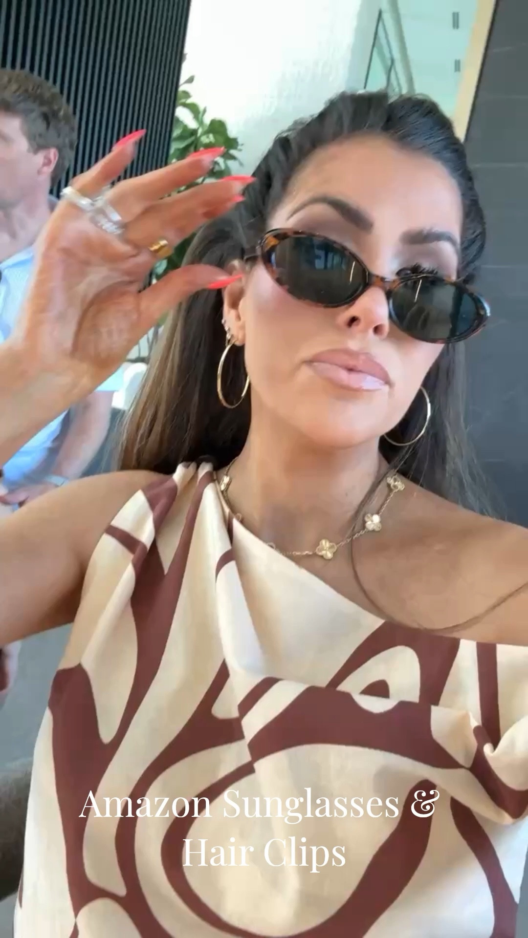 Wearing these Amazon sunnies that come in a 2-pack and the cute Celine lookalike clips! Wearing a medium in this matching set! 

Amazon, Amazon finds, Vacation outfits, Spring outfits, Amazon sunglasses, Spring outfits 2026, Vacation Outfits Beach, Emily Ann Gemma 

#LTKSeasonal #LTKmomlife #LTKSaleAlert