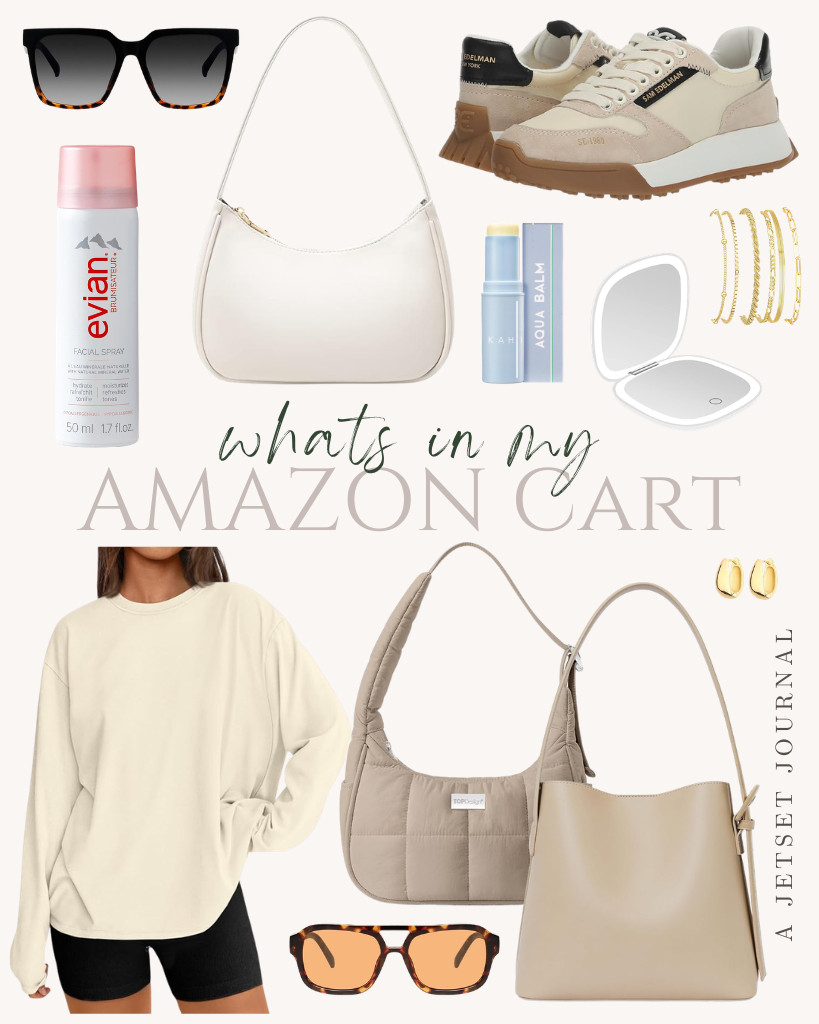I'm excited to share What’s in My Amazon Cart this week!

I'm eyeing the fabulous BOTSTANTEN bucket bag and a chic vintage shoulder bag. I can't wait to pair my outfits with some stunning gold bracelets and chunky gold earrings that I've added. Oh, and I've also included a couple of stylish Mosanana sunglasses. I'm excited to see how these pieces come together! 

 #LTKSeasonal #LTKSaleAlert #LTKTravel