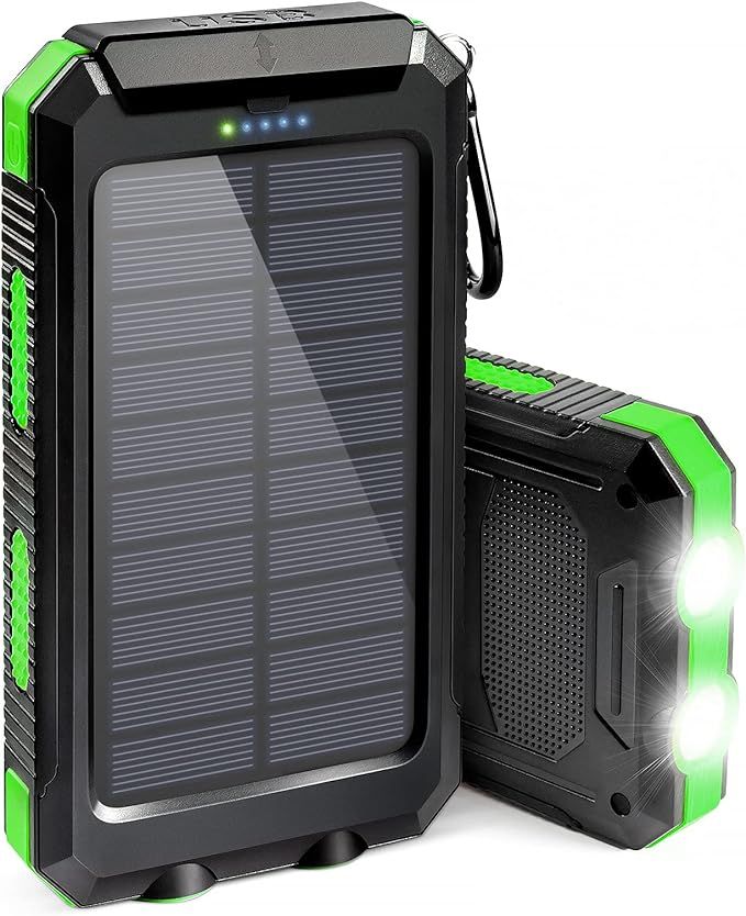 Solar Phone Charger, 20000mAh Portable Solar Power Bank for Cell Phone, with Dual USB Output Exte... | Amazon (US)