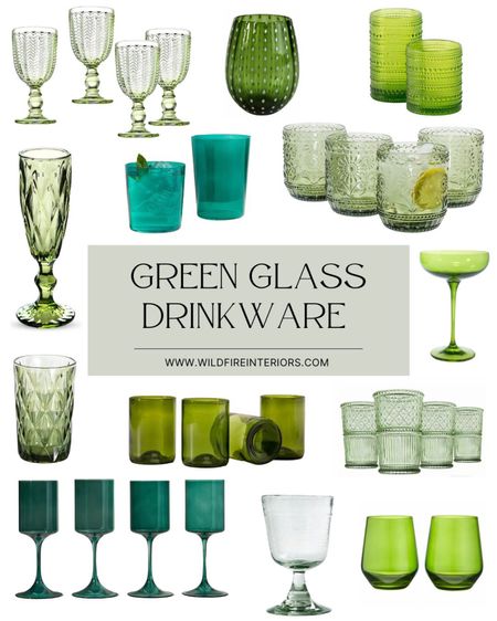 Green glass drinkware 😍

Wine glass, tumbler, champagne flute, martini glass, goblet, stemless wine glass, cocktail glass, glassware, highball glass, drinking glass, bar glasses 

#LTKhome #LTKunder100