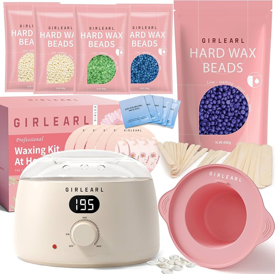 Premium Digital Waxing Kit + 1lb Lavender Hard Wax Beads at Home, Multiple Formulas Target Differ... | Amazon (US)