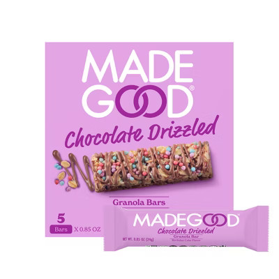 MadeGood Chocolate Dipped Granola Bar Birthday Cake - 5ct / 4.2oz | Target