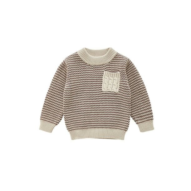 AvoDovA Toddler Baby Boy Girl Autumn Winter Sweaters Long Sleeve Striped Knitting O-Neck Soft Clo... | Walmart (US)