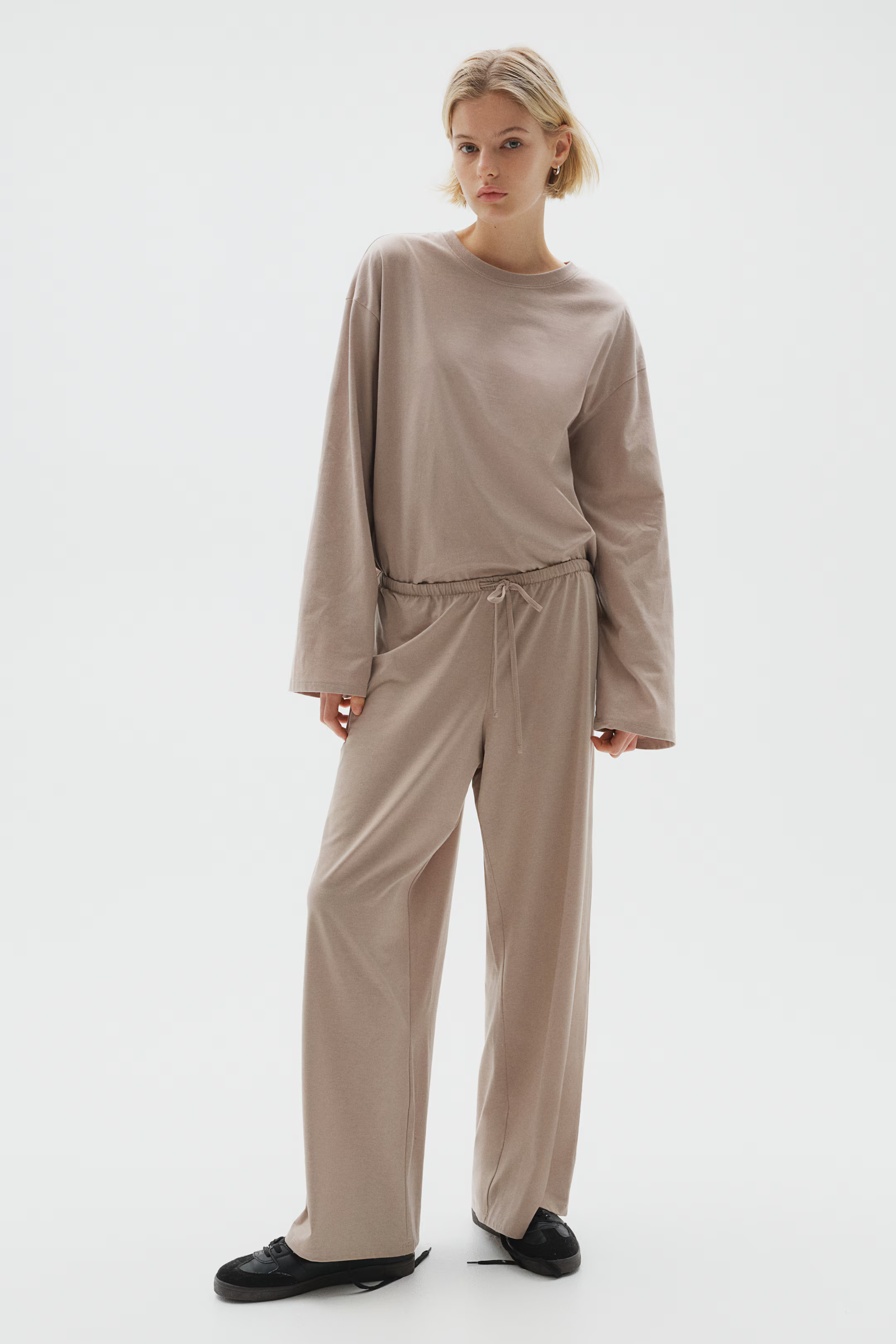 Jersey Drawstring Pants - Dark brown - Ladies | H&M US | H&M (US + CA)