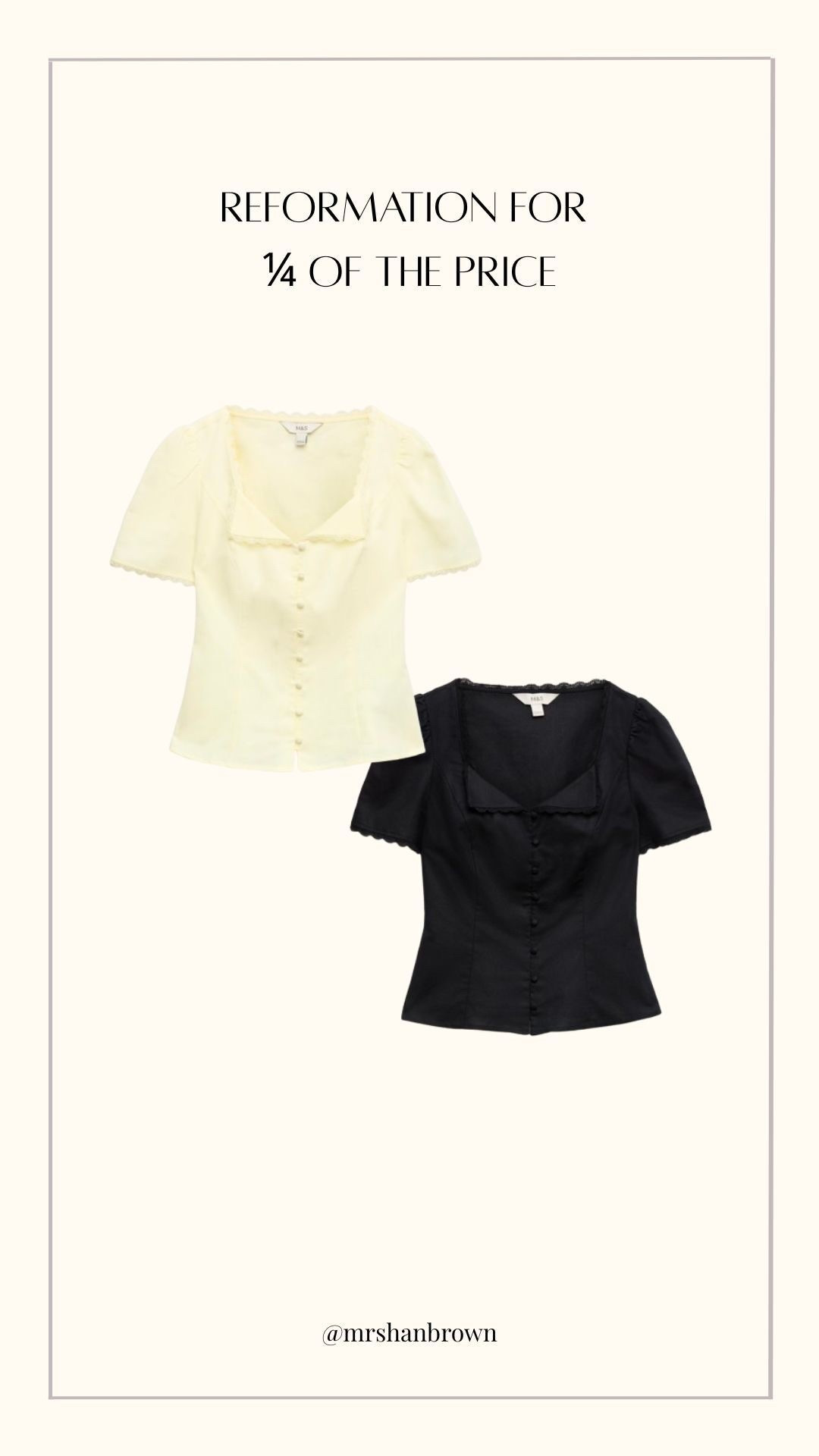 Wow these tops girls!!! Reformation but for 1/4 of the price 😍

Blouse, butter yellow, summer outfit, spring outfit, holiday outfit

#LTKuk #LTKspring #LTKsummer