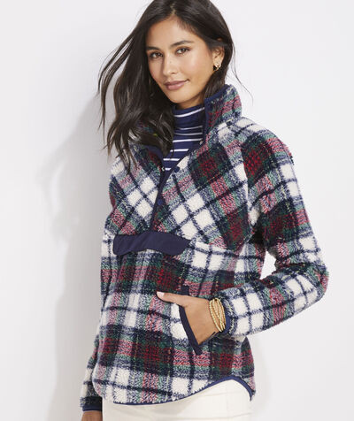 Tartan Sherpa Popover | vineyard vines
