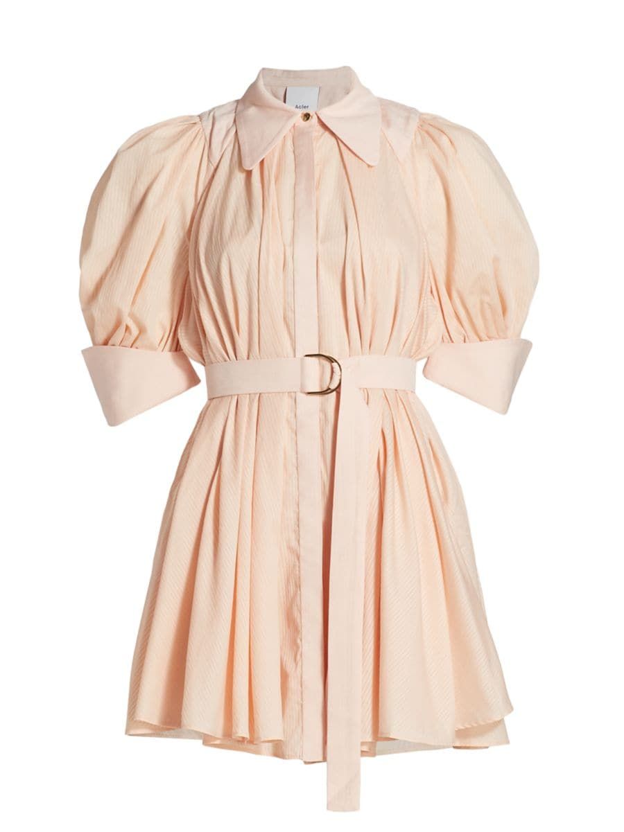 Acler Lorne Puff-Sleeve Shirtdress | Saks Fifth Avenue