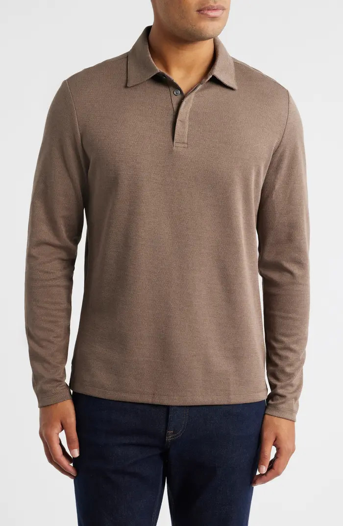Glendale Long Sleeve Cotton Blend Polo | Nordstrom