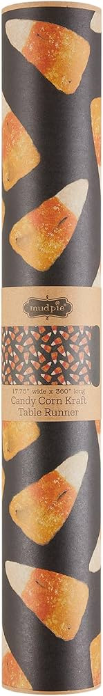 Mud Pie Black Kraft Candy Table Runner; 17 3/4" x 36" | Amazon (US)