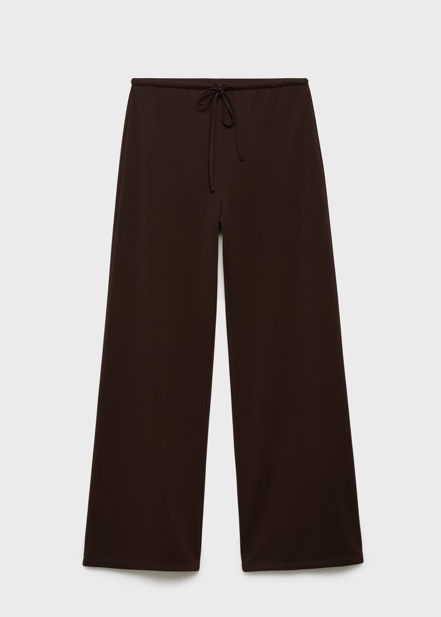 Wideleg trousers with elastic waist - Women | MANGO USA | Mango (US/MX/AU)