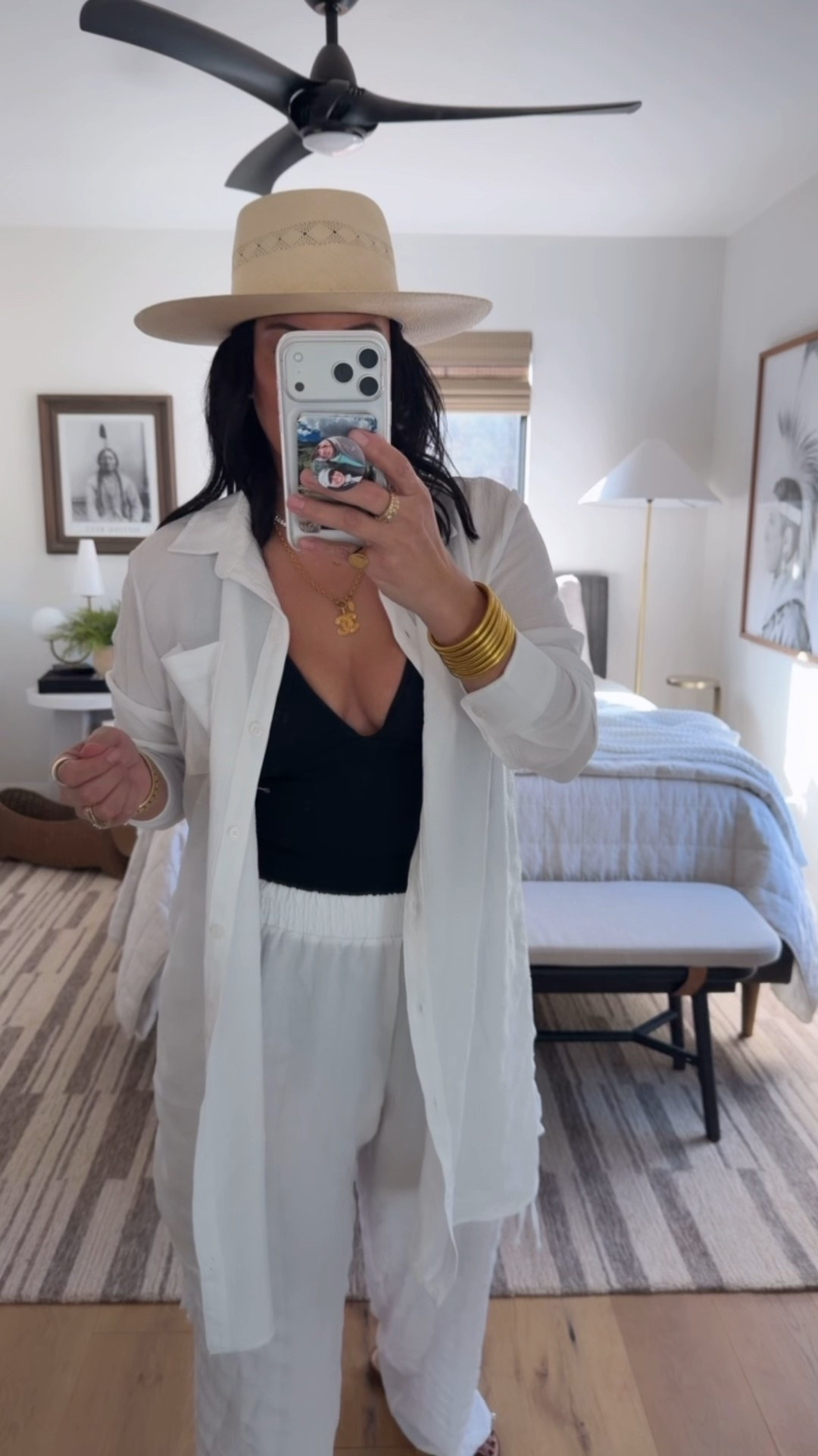 Swimsuit size large, top and bottoms size medium. 

#LTKTravel #LTKOver40 #LTKSeasonal