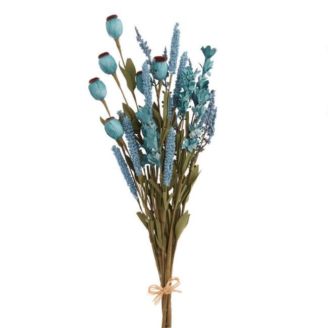 Faux Blue Mixed Wildflower Bunch | World Market
