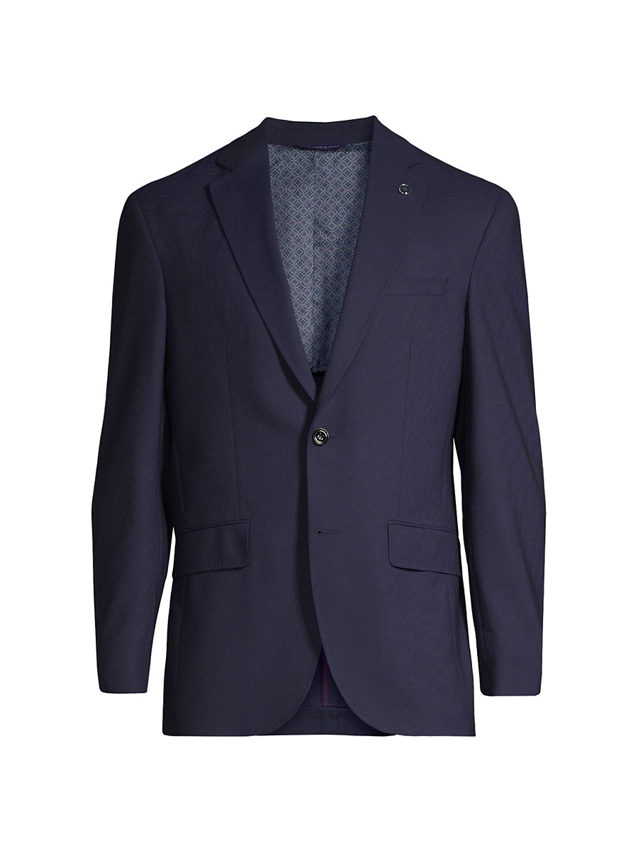 Men's Wool Karl Blazer - Navy - Size 38 | Saks Fifth Avenue