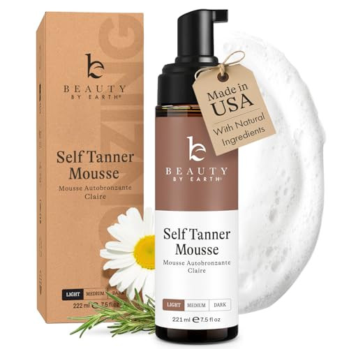 Self Tanner Mousse - USA Made with Natural & Organic Ingredients, Self Tanning Mousse for Fake Ta... | Amazon (US)