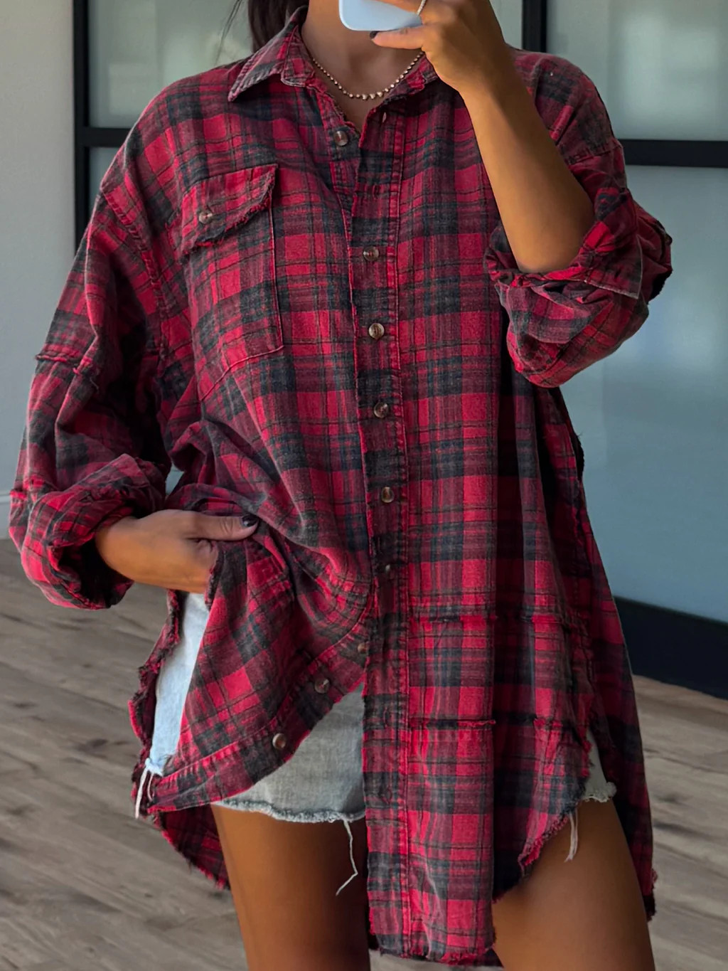 Stone Cliff Plaid Tunic | Red | +Plus Available | RESTOCK | Shop Talulah