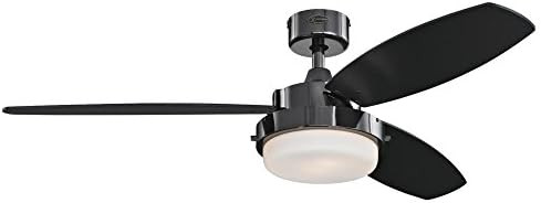Westinghouse Lighting 7205300 Alloy 52-inch Gun Metal Indoor Ceiling Fan, LED Light Kit with Opal... | Amazon (US)