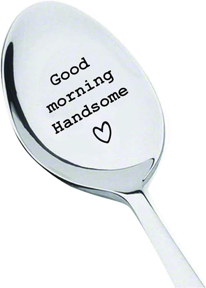 Boston Creative company LLC Good Morning Handsome Personalized Gift for Boy Friend Engraved Spoon... | Amazon (US)