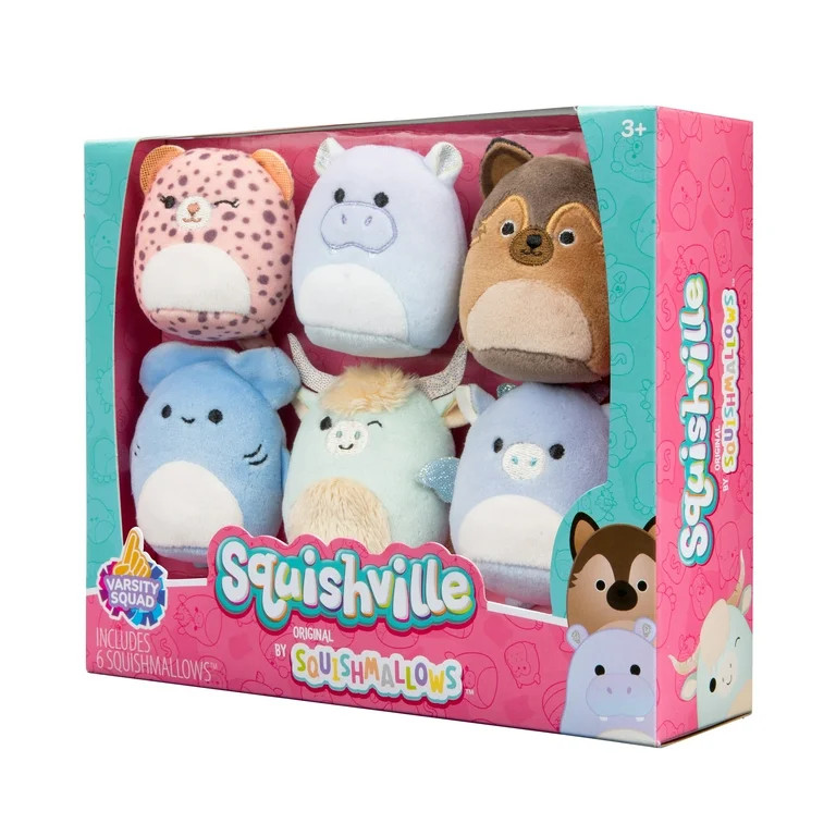 Squishville Child's 2 inch Squishmallows 6 Pack  Varsity Squad Ultra Soft Plush Toy | Walmart (US)