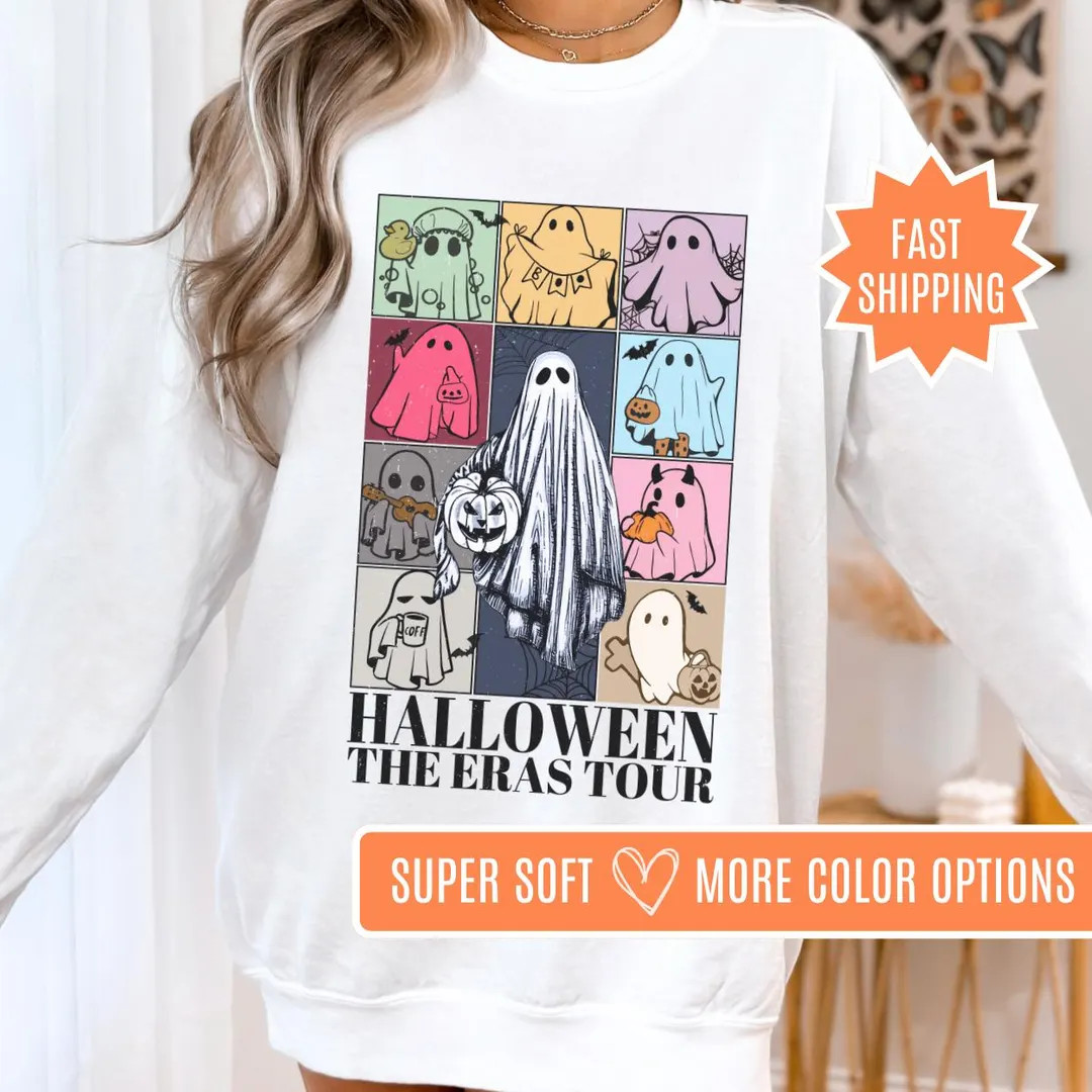 Halloween Eras Tour Comfort Colors Sweatshirt, Halloween Shirt, Eras Tour, Spooky Season, Spooky ... | Etsy (US)