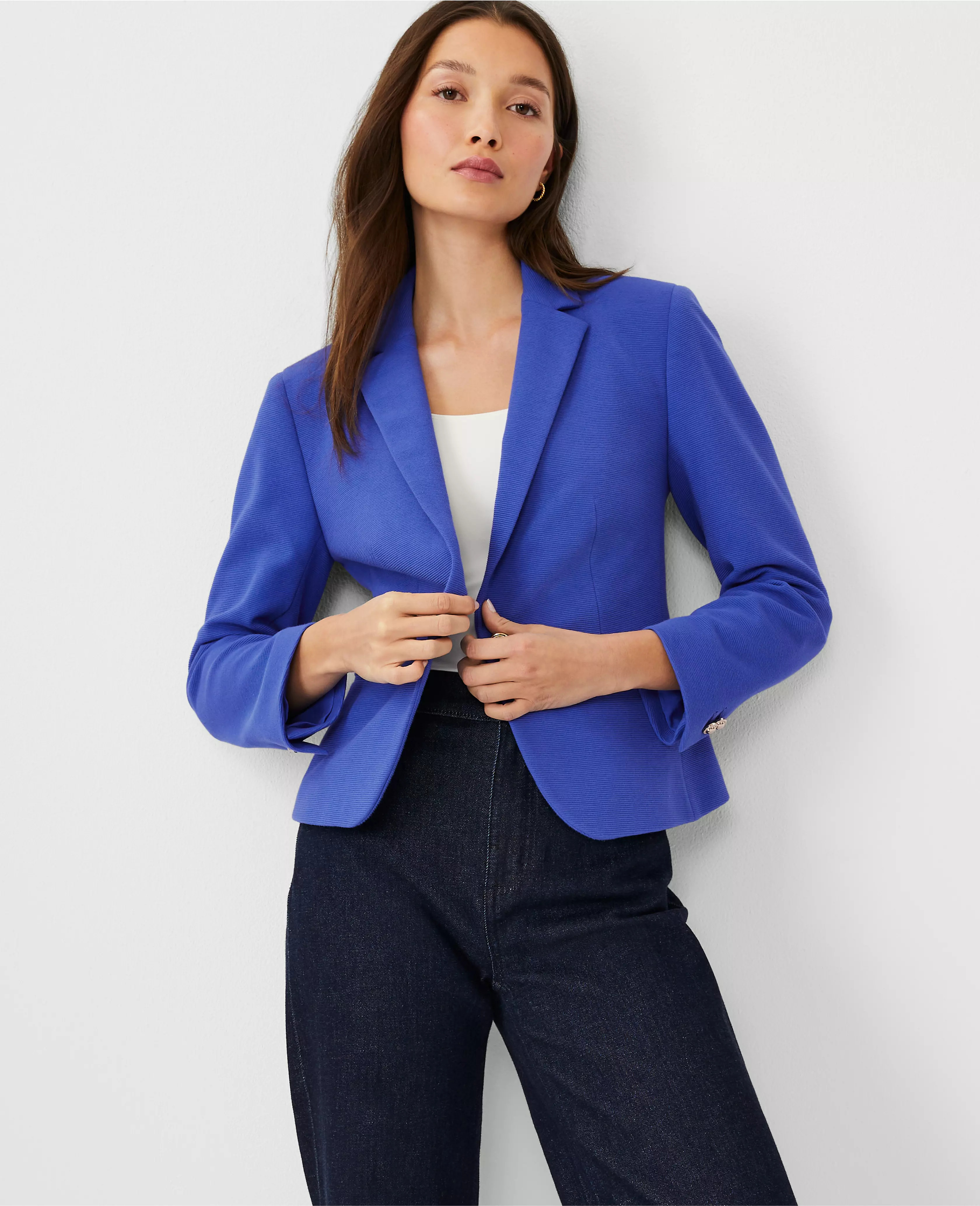 The Newbury Blazer in Ottoman Knit | Ann Taylor (US)