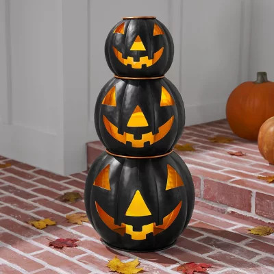 Member's Mark Pre-Lit Black Metal Jack-O-Lantern Set | Sam's Club