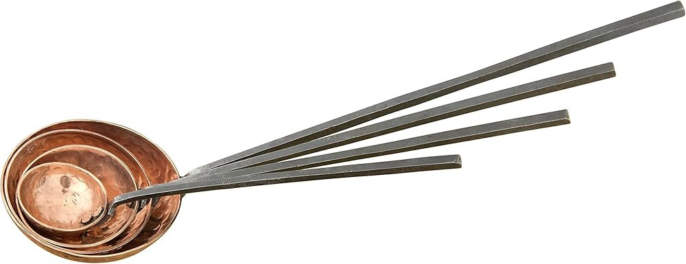 Creative Co-Op Farmhouse Textured Copper Ladles with Metal Handles, Set of 4 Sizes in Drawstring ... | Amazon (US)
