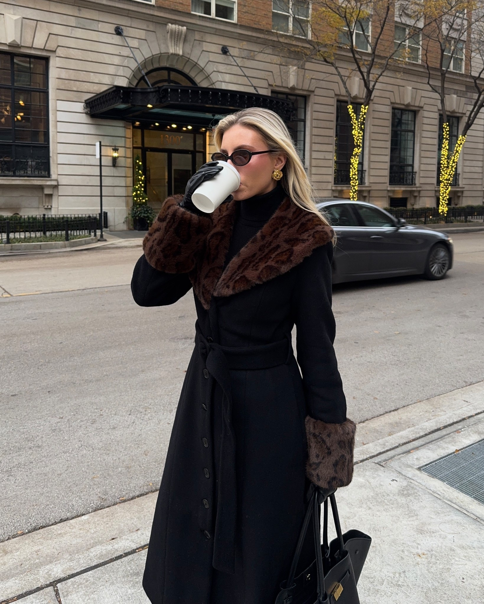 Black and leopard fur trim dress for the holidays 🐆 

#LTKSeasonal #LTKCyberWeek #LTKHoliday