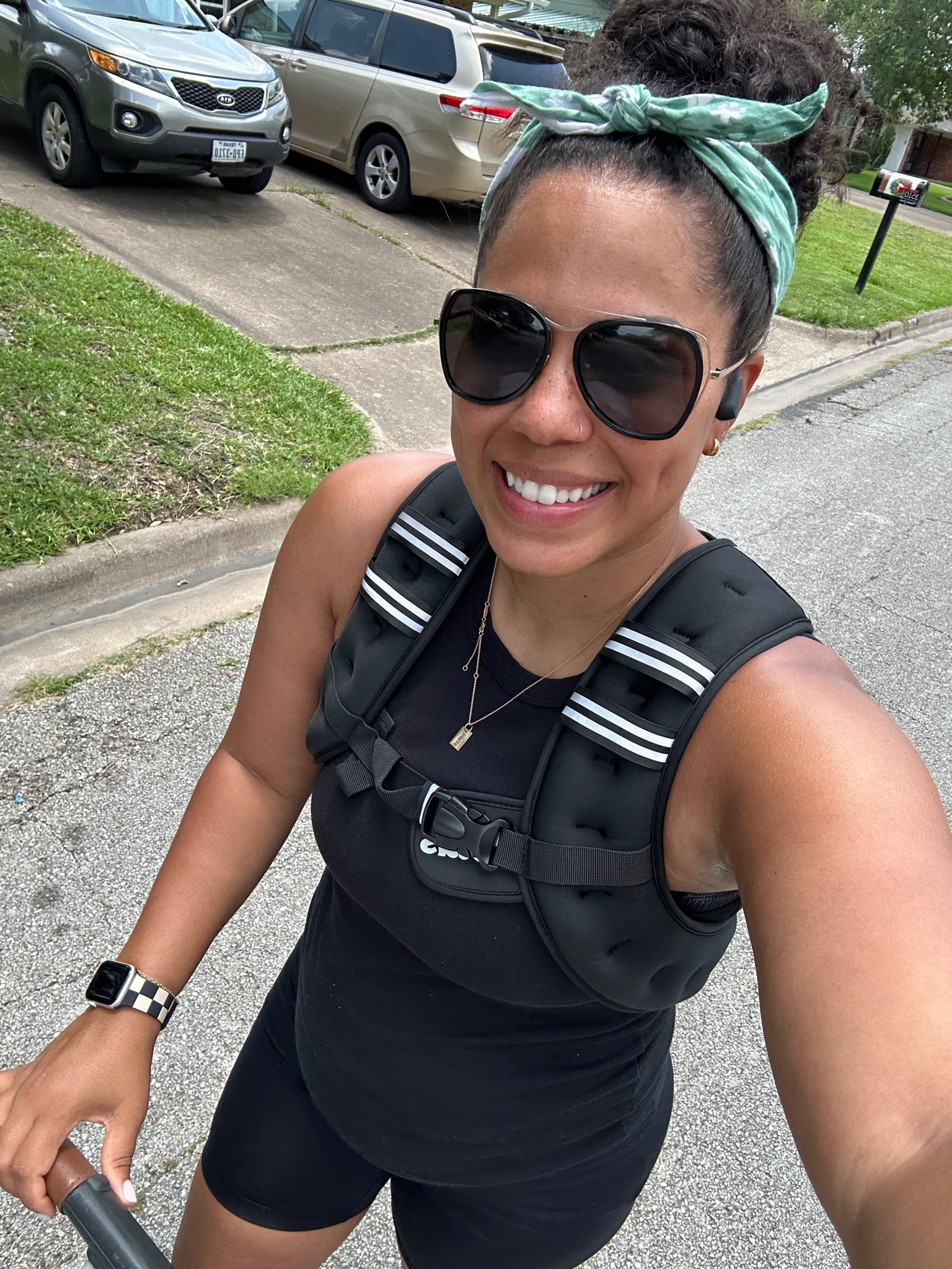 Using the 12lb vest! Glasses are similar but not exact  