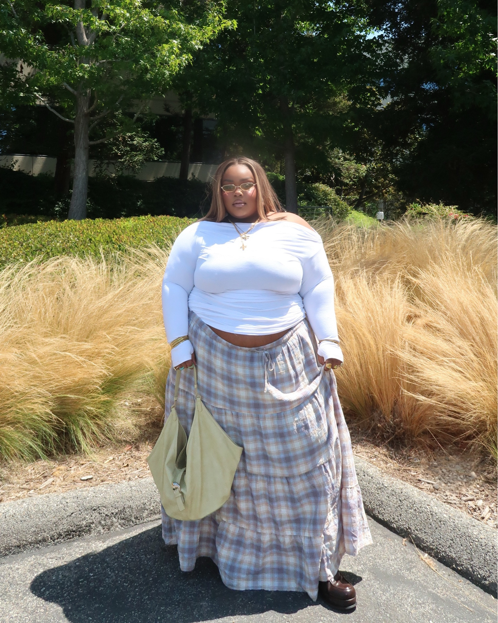 The perfect summer to fall transition outfit! Plus size, plus size ootd , plus size fashion, plus size skirts , fall outfits , summer outfits.

#LTKShoeCrush #LTKPlusSize #LTKStyleTip