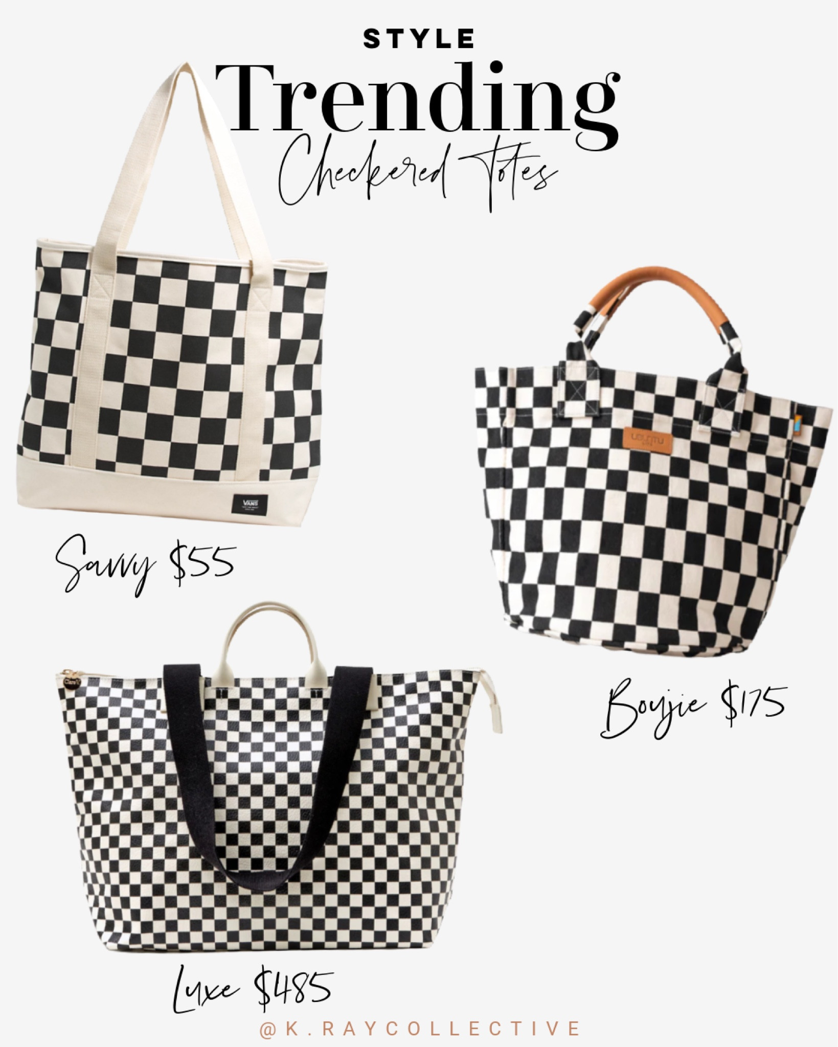 Checkered totes for Spring, at three price points.  Budget friendly, boujie, or luxe, pick your style. 

#mombag #momtote #affordablestyle #styleonabudget #checkeredbags

Spring totes, spring bags, spring outfits, check print  

#LTKFind #LTKunder100 #LTKitbag
