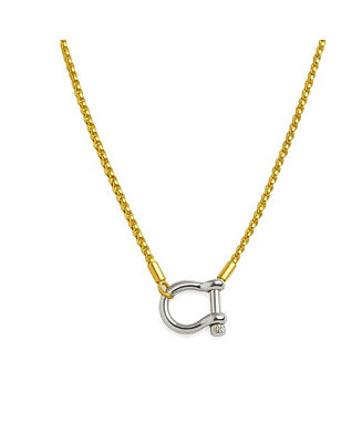 Lucky Lock Carabiner Necklace â€“ Two-Tone Mixed Metal Horseshoe Pendant Chain | Macy's
