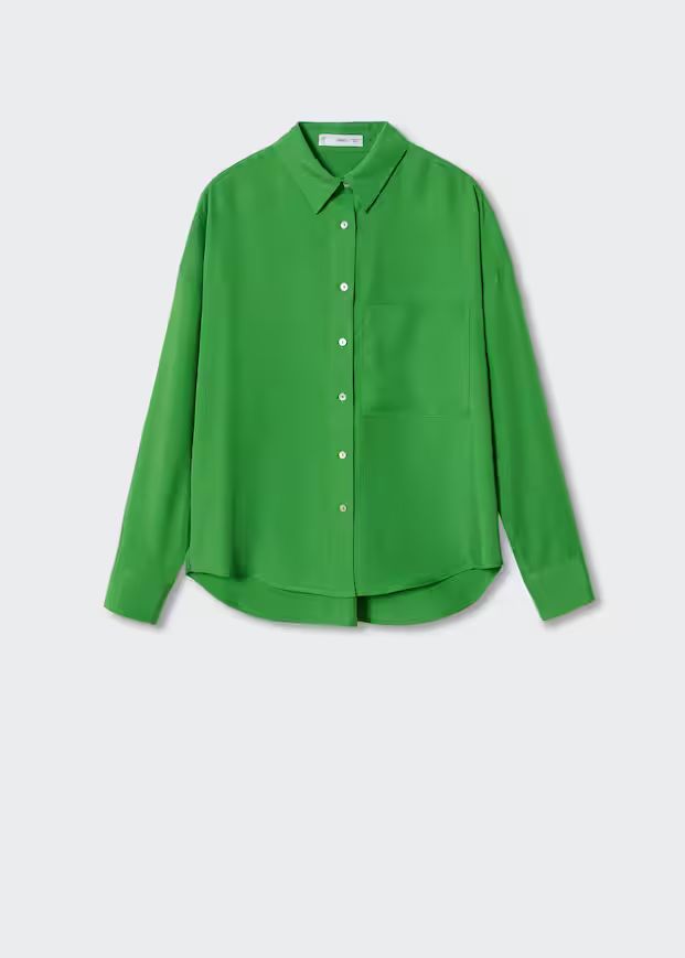 Buttoned flowy blouse | MANGO (US)