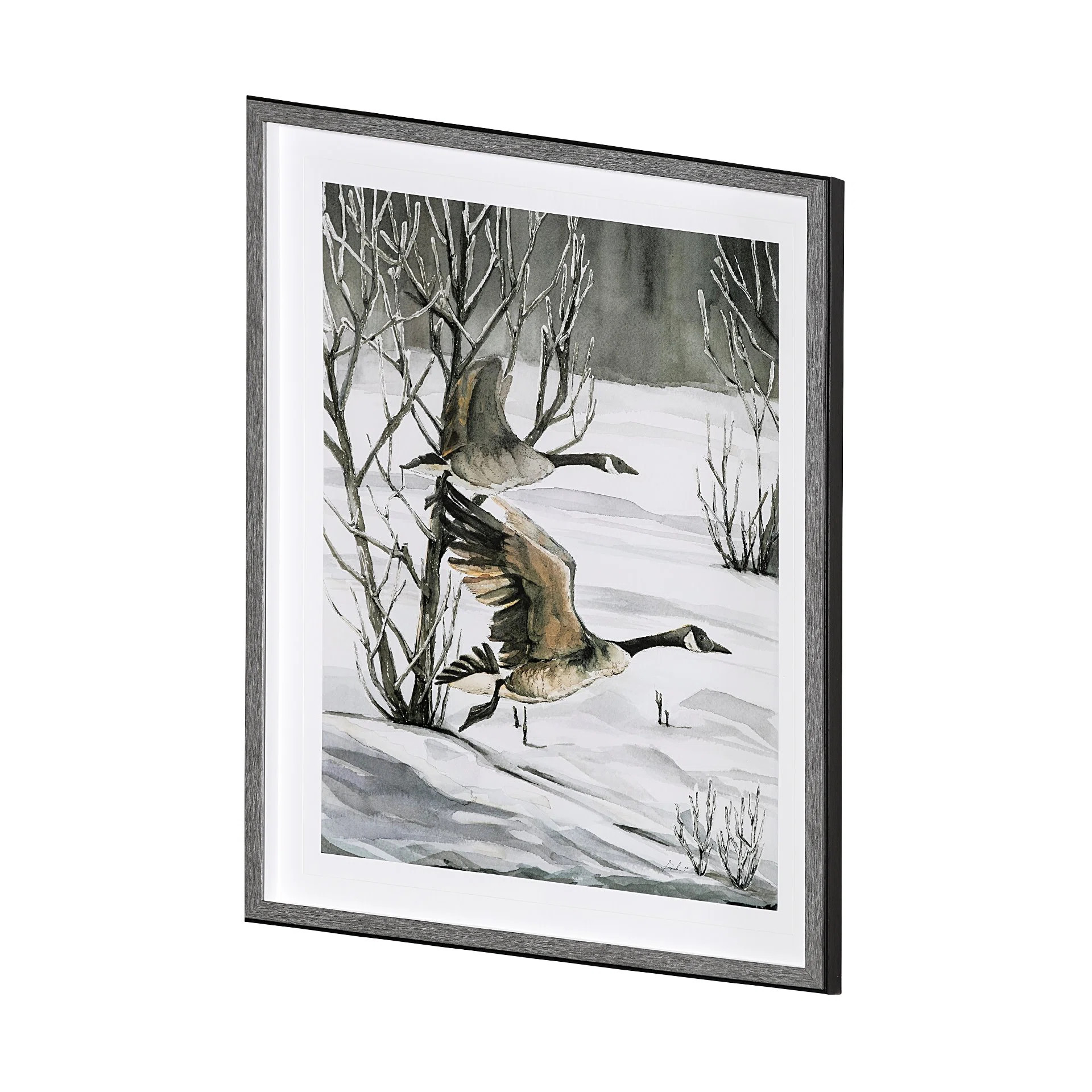 Life in North II by Melody Ducharme a Hand Embelished Textured Framed Art Print Matted under Glas... | Wayfair North America