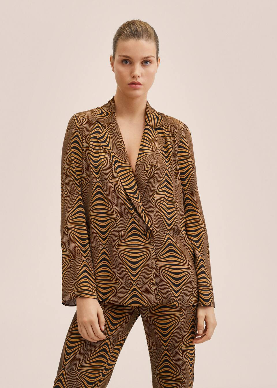 Buttoned printed blouse | MANGO (US)