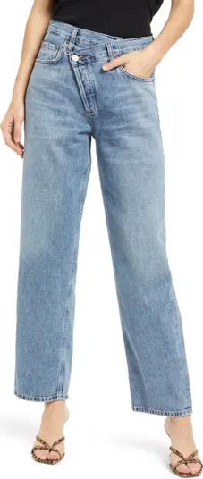 Criss Cross Super High Waist Oversize Jeans | Nordstrom