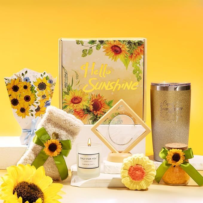 Sunflower Gifts, Gifts for Women, Get Well Soon, Sunshine, Inspirational Gifts for Loved Ones and... | Amazon (US)