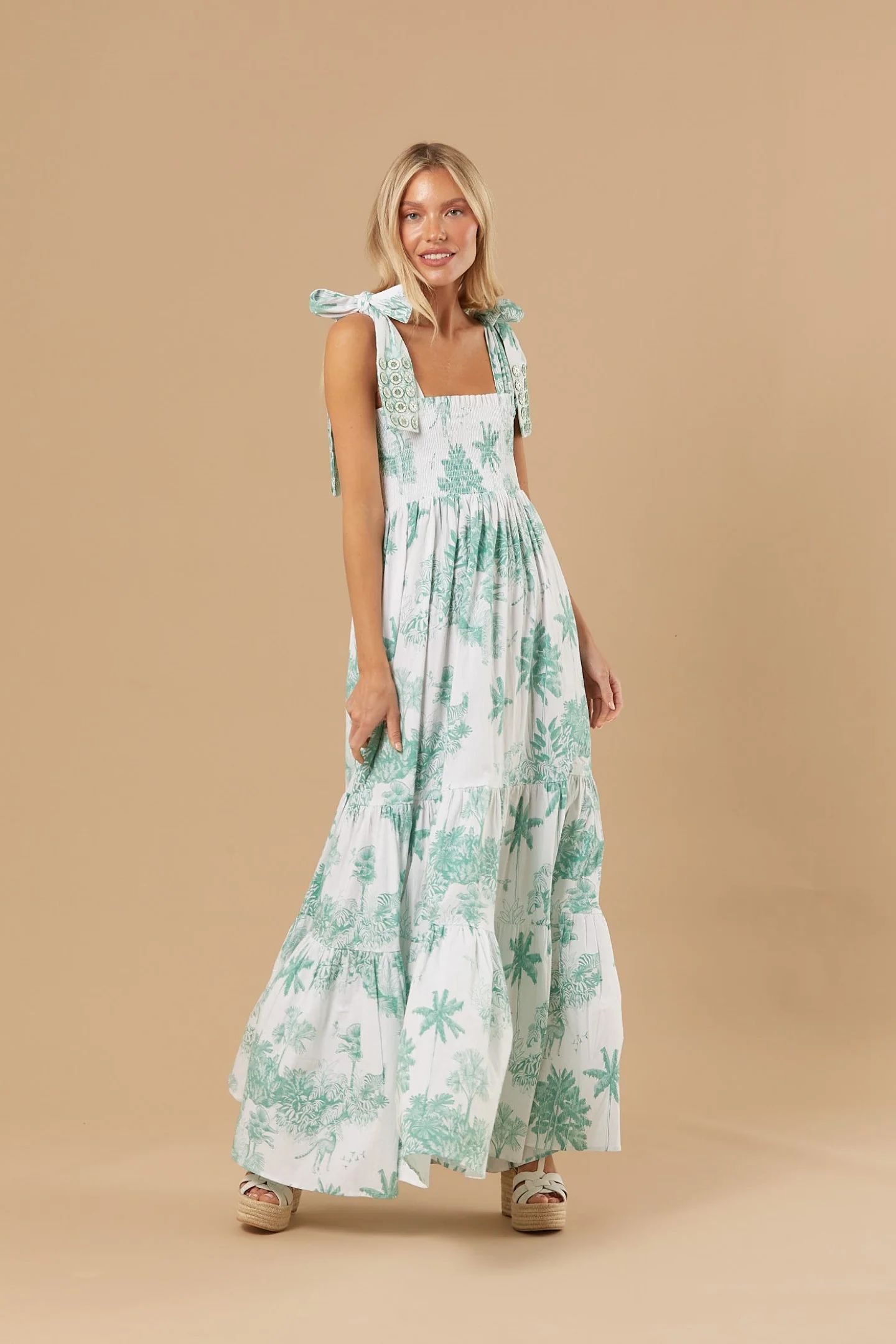 Sheridan French I Resort 2023 I Kelly Dress in Turquoise Toile | Sheridan French