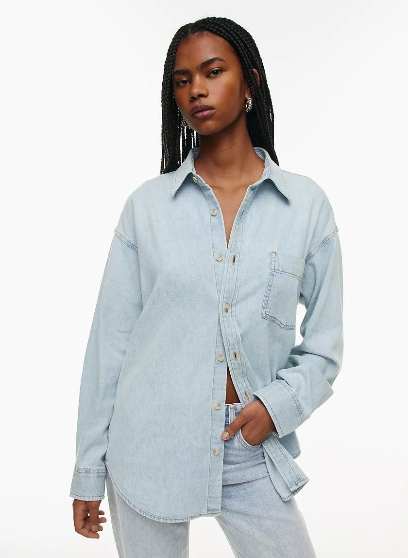 THE '80S COMFY DENIM SHIRT | Aritzia