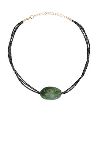 Pendant Necklace in Olive | Revolve Clothing (Global)