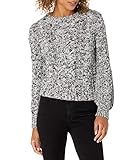 Amazon Brand - Goodthreads Women's Marled Popcorn Stitch Long Sleeve Cropped Crewneck Sweater, Grey  | Amazon (US)