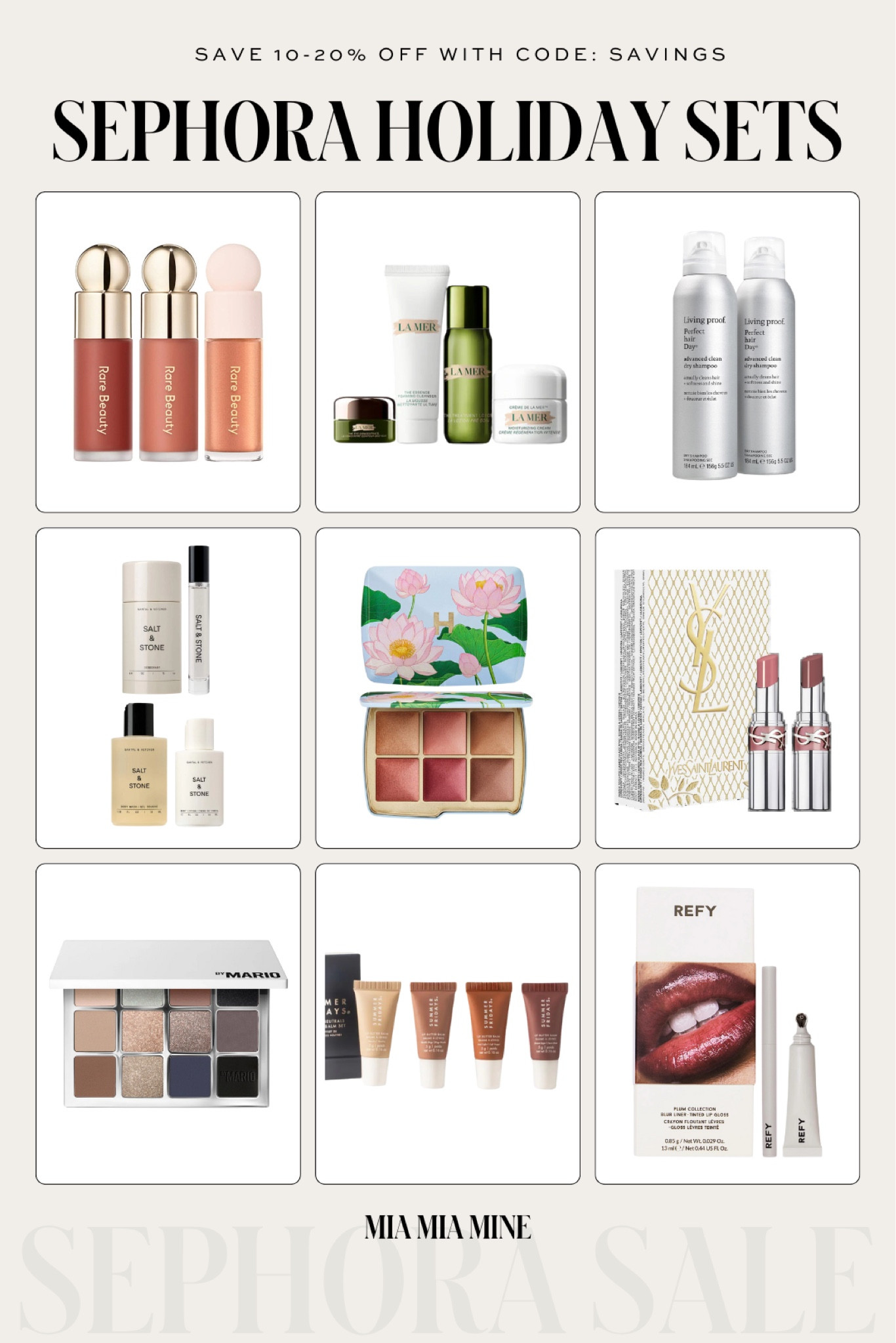 Sephora savings event - save 10-20% off with code SAVINGS
rouge members can save on holiday gift sets, beauty gifts and more 



#LTKFindsUnder100 #LTKSaleAlert #LTKBeauty