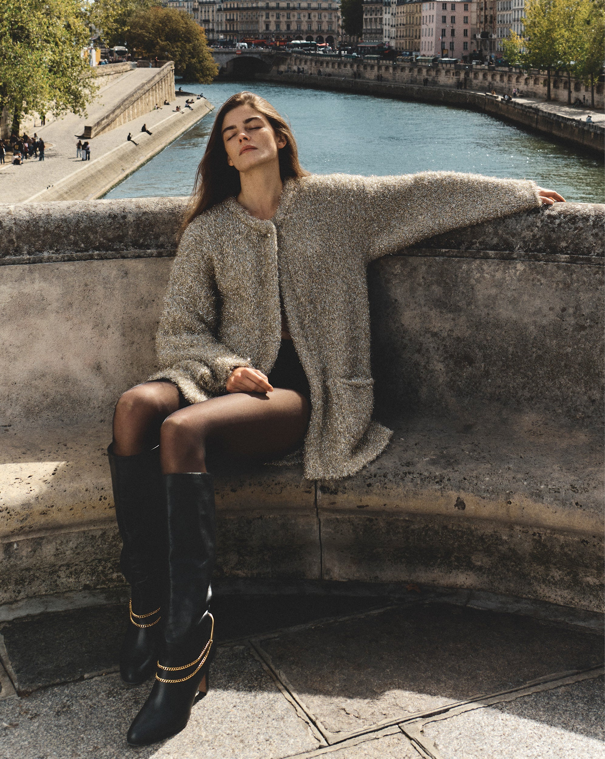 Rozan Metallic Knit Jacket | Veronica Beard