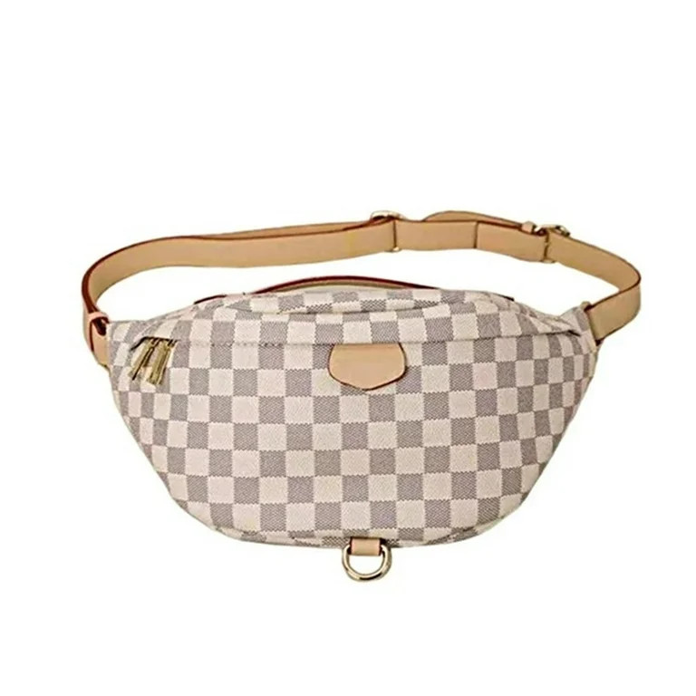 Fanny Pack Crossbody Bags for Women, Sling Bag for Women Small Belt Chest Bum Bag Checkered fanny... | Walmart (US)