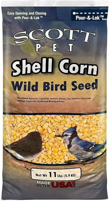 Scott Pet Wild Bird Seed, Shelled Corn, 11 lbs Bag, Feed, Great Source of Protein and Fiber, Food... | Amazon (US)
