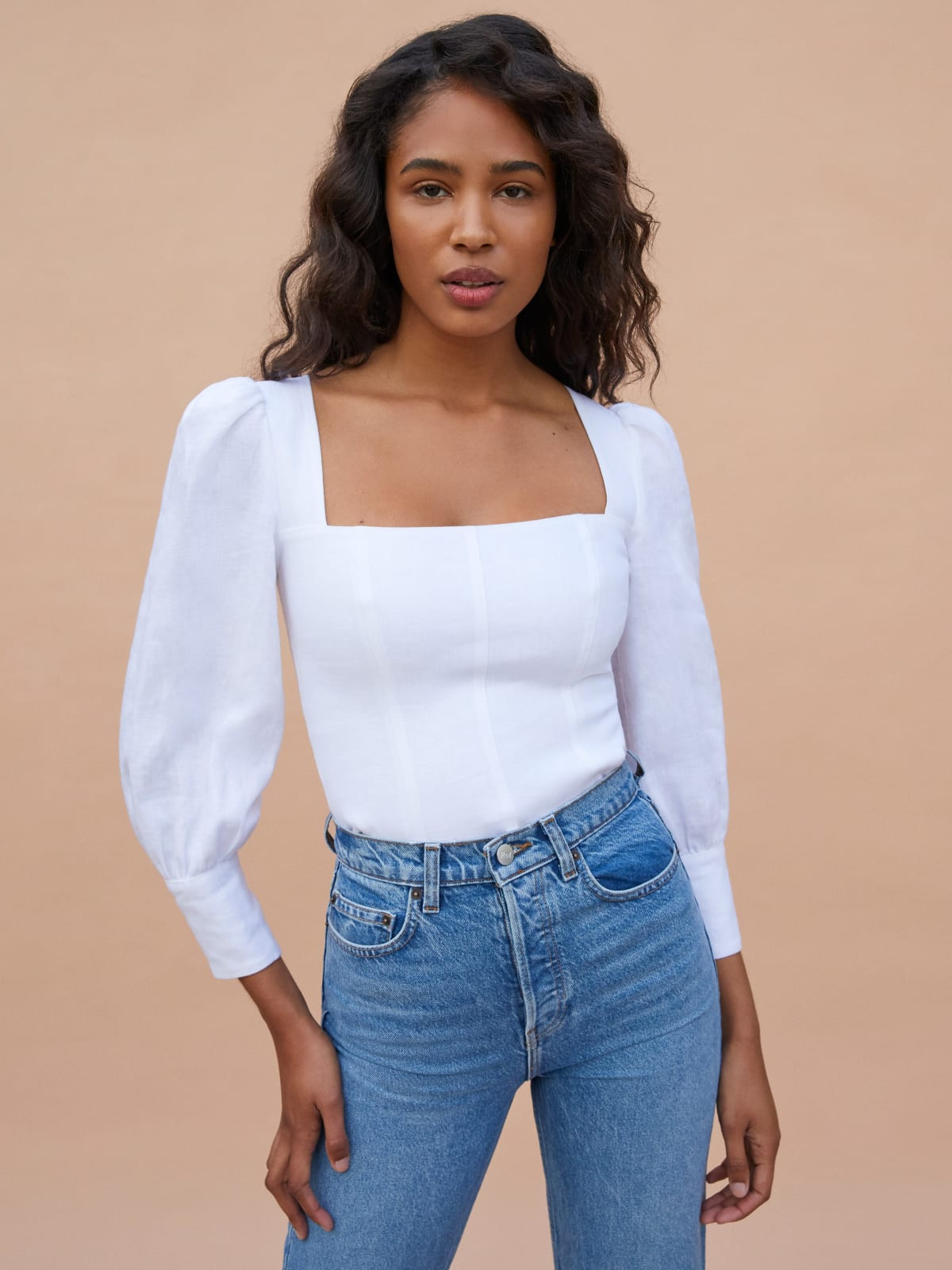 Stilton Linen Top | Reformation (Global)