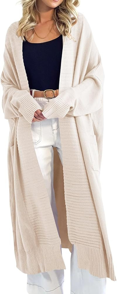 Danedvi Womens Long Cardigan Sweaters 2025 Fall Chunky Knit Oversized Slouchy Open Front Warm Coa... | Amazon (US)