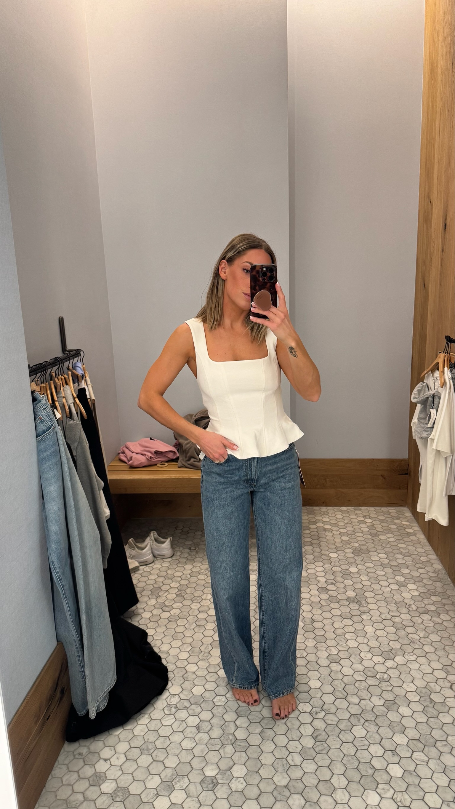 a pretty white top! absolute essential for spring!! 🌷 

wearing in a size small - comes in a few different colors but I fell in love with the white! Slim fit with zip closure. 100% polyester

Jeans are a dream too- TTS wearing a 25!


#LTKStyleTip #LTKSeasonal #LTKWorkwear