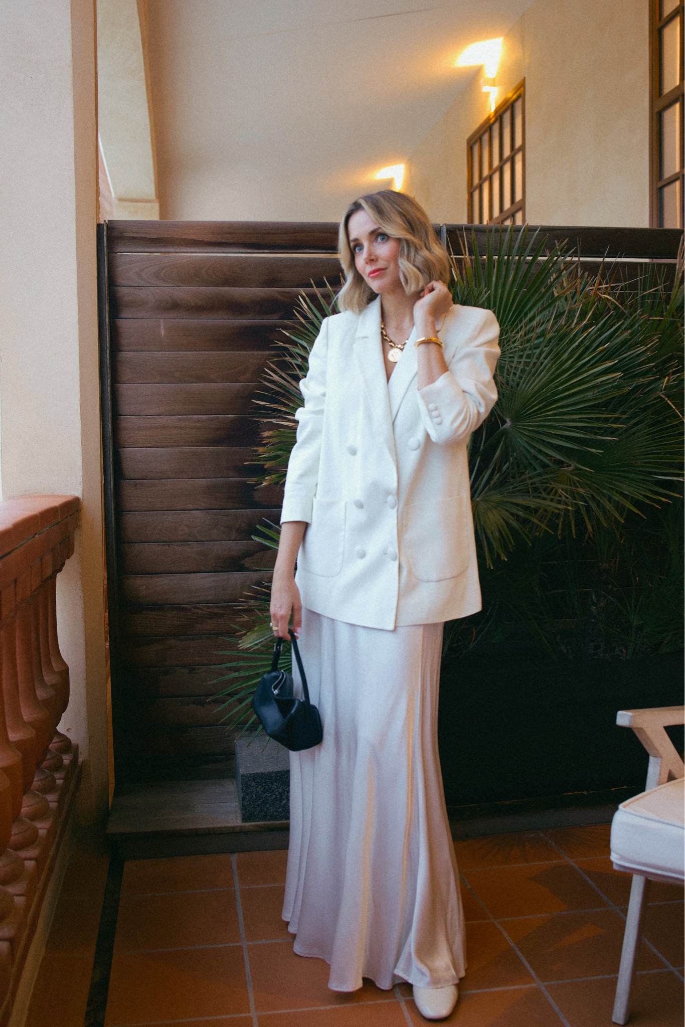 Cream blazer
Satin maxi skirt
Spring outfit 

#LTKSeasonal #LTKstyletip #LTKeurope